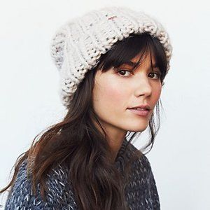 Free People 100% Acrylic Skyline Chunky Beanie, Barely Worn